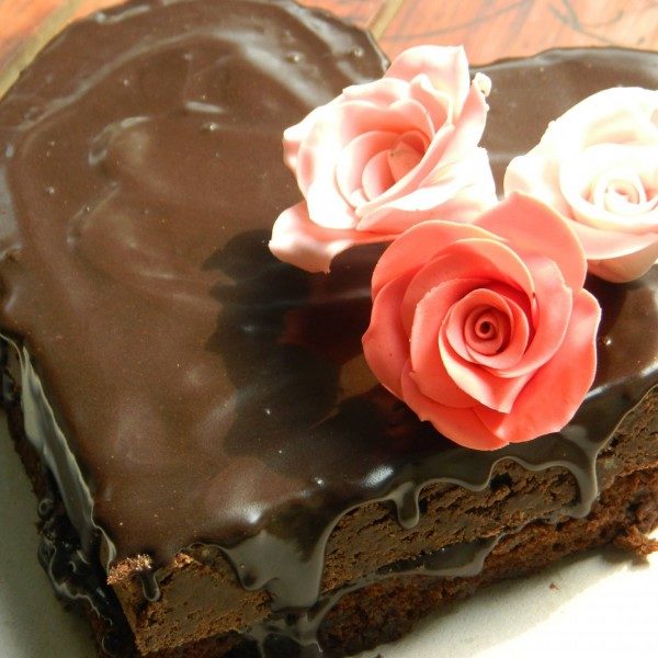 Heart Shaped Chocolate Cake